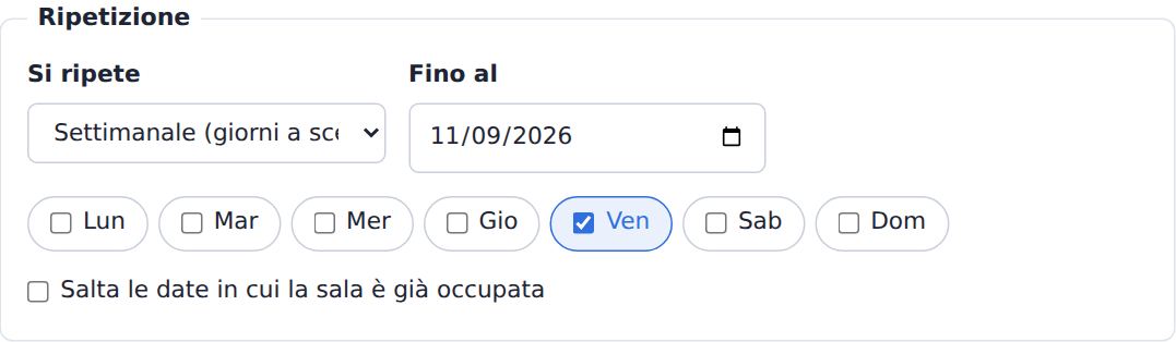 Settimanale: ogni venerdì